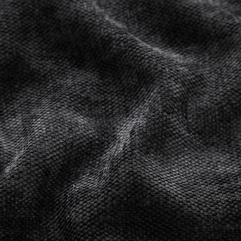 Tessuto per tende termiche ciniglia – nero,  image number 3