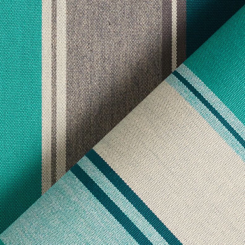 tessuti da esterni tessuti canvas righe assortite – abete blu/greige,  image number 4