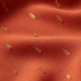 tessuto in viscosa, gocce glitter – terracotta, 