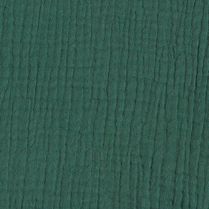 GOTS Mussola di cotone a tre strati – verde scuro,  image number 4