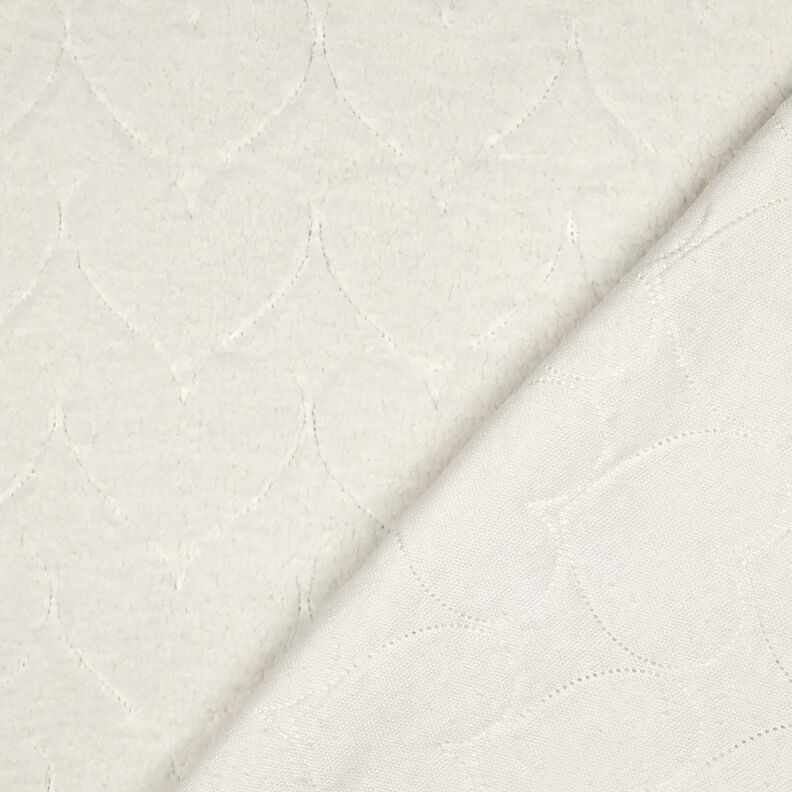 ecopelliccia fantasie a cuori | Poppy Fabrics – bianco lana,  image number 4