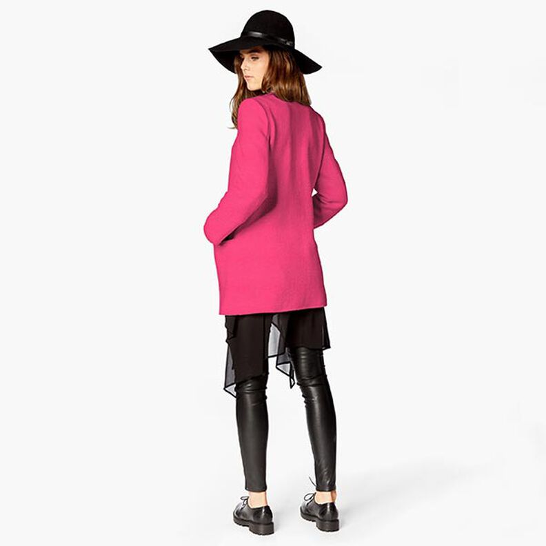 Tessuto per cappotti misto lana, tinta unita – rosa fucsia acceso,  image number 5