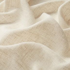 tessuto per tende, voile effetto lino 300 cm – naturale, 