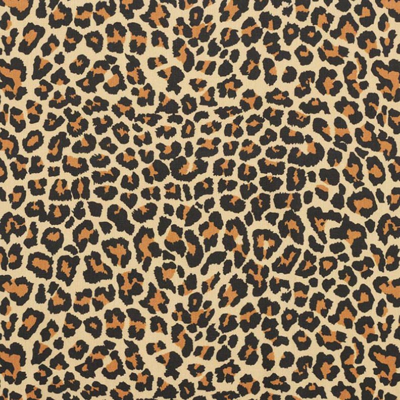 tessuto arredo satin di cotone motivo leopardato – marrone,  image number 1