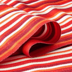 Outdoor Tessuto per sedia a sdraio Righe longitudinali 45 cm – rosso/arancione, 