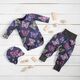 jersey di cotone Farfalle con brillantini – nero-azzurro,  thumbnail number 7
