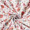tessuto in cotone popeline Eleganti viticci floreali – bianco/bacca,  thumbnail number 3