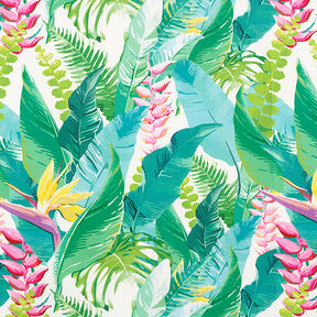 Tessuti da esterni canvas foresta tropicale – turchese, 