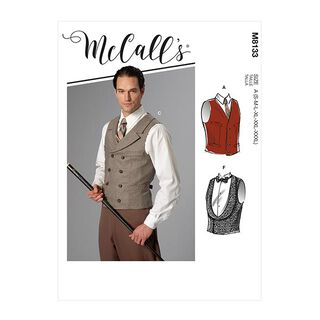 gilet da uomo | McCalls 8133 | 32-56, 