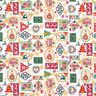 tessuto in cotone popeline immagini di Natale – bianco/rosso carminio,  thumbnail number 1