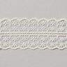 fettuccia pizzo e voile [48 mm] - bianco sporco,  thumbnail number 1