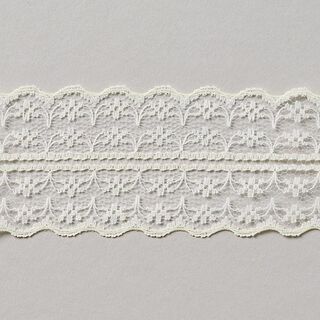 fettuccia pizzo e voile [48 mm] - bianco sporco, 