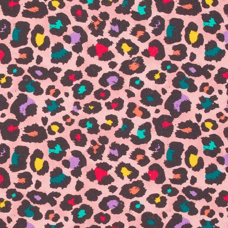 felpa garzata Motivo leopardato colorato – rosa, image number 1