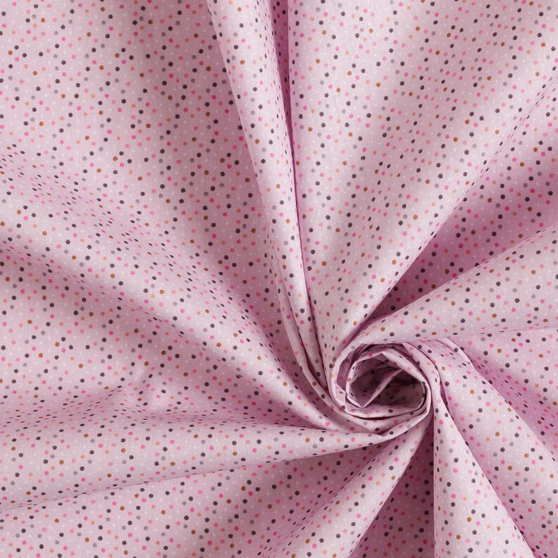 popeline di cotone Mini-pois colorati – violetto pastello,  image number 3