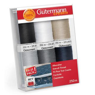 set filo da cucito Cucitutto [ 250m | 6 pezzo/i ] | Gütermann creativ – mix di colori, 