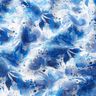 Tessuto di viscosa Fiori con macchie di colore – blu reale/bianco,  thumbnail number 2