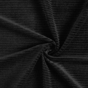 velluto a coste larghe jersey Coste trasversali – nero, 