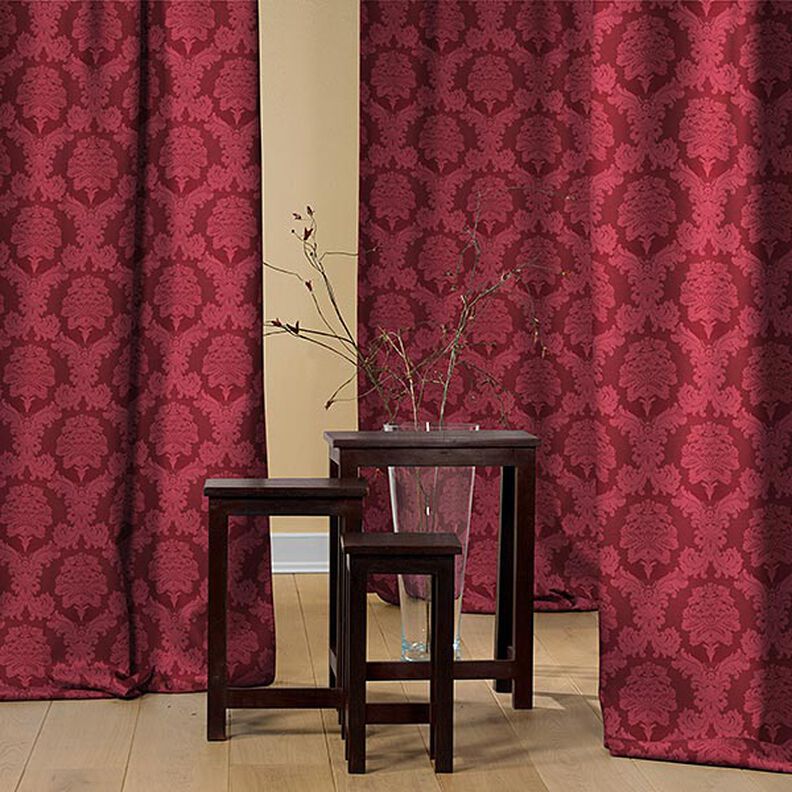 tessuto arredo Jacquard Damasco 280 cm – rosso carminio,  image number 3