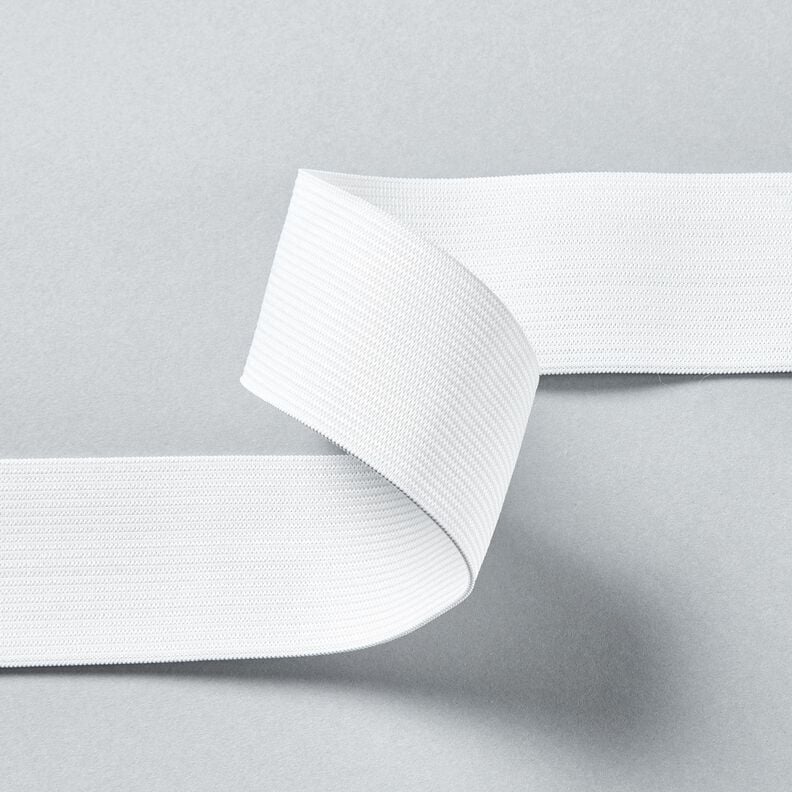 Nastro elasticizzato liscio [3 m | 40 mm] – bianco,  image number 2