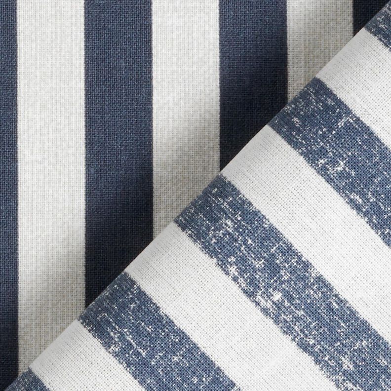 tessuto in cotone cretonne Strisce marittime – nero-azzurro/tortora chiaro, image number 4