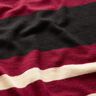 Tessuto in maglia a righe larghe – rosso Bordeaux/beige,  thumbnail number 2