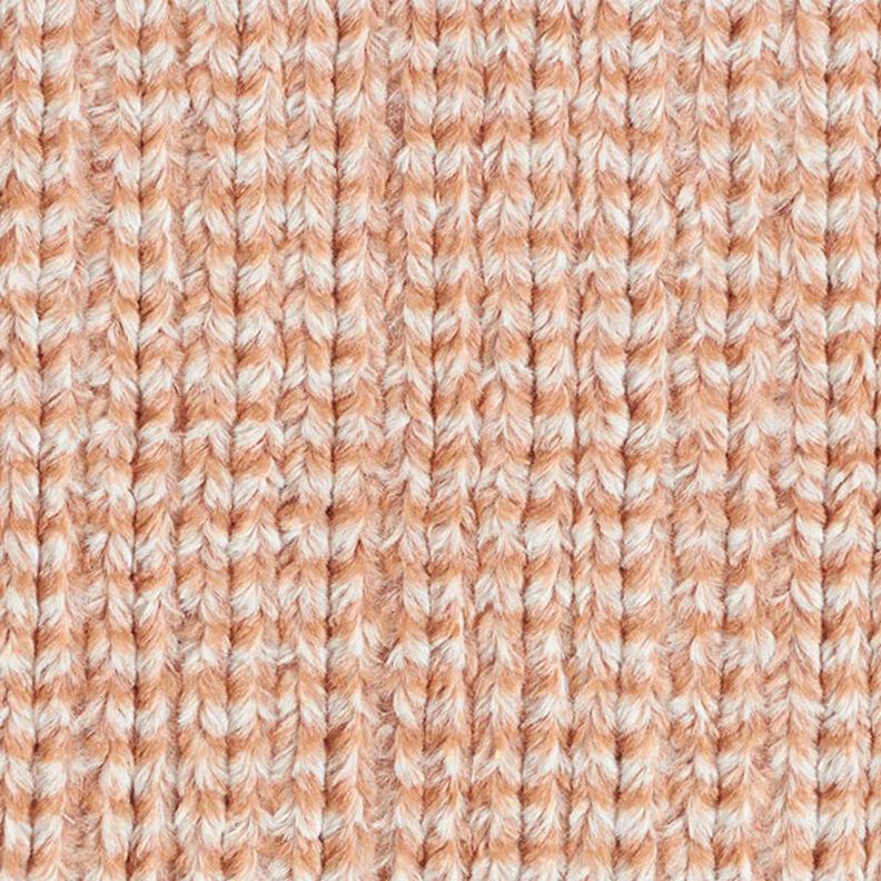 Pelliccia sintetica effetto maglia grossa – albicocca,  image number 1