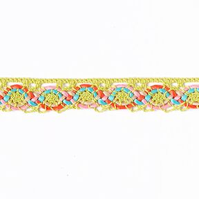 pizzo a tombolo Colors [20 mm] - verde neon/turchese, 