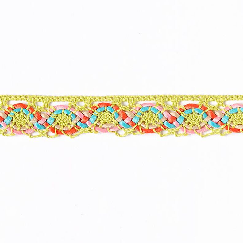 pizzo a tombolo Colors [20 mm] - verde neon/turchese,  image number 1