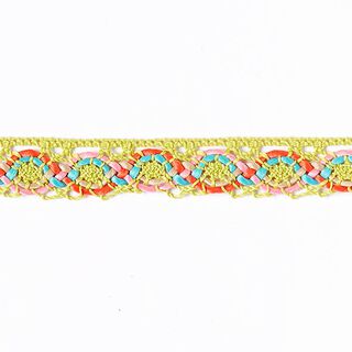 pizzo a tombolo Colors [20 mm] - verde neon/turchese, 