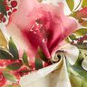 taglio di tessuto arredo tessuto spinato Fiori acquerello – avorio/bacca,  thumbnail number 3