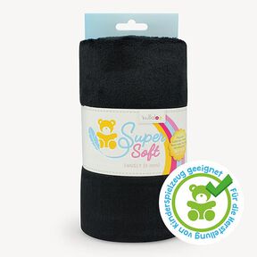 Tessuto peluche SuperSoft SNUGLY [ 1 x 0,75 m | 5 mm ] | Kullaloo – nero, 