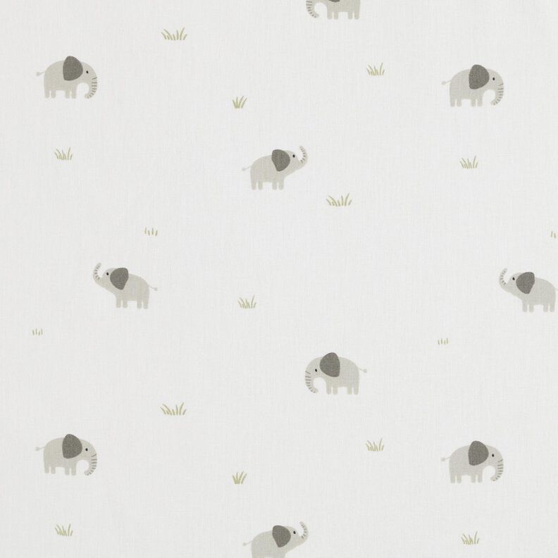 popeline di cotone Piccolo elefante – avorio,  image number 1