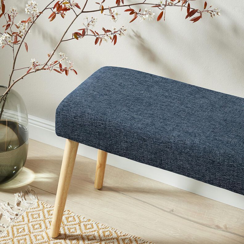 tessuto da tappezzeria ciniglia mélange – blu/grigio argento,  image number 6