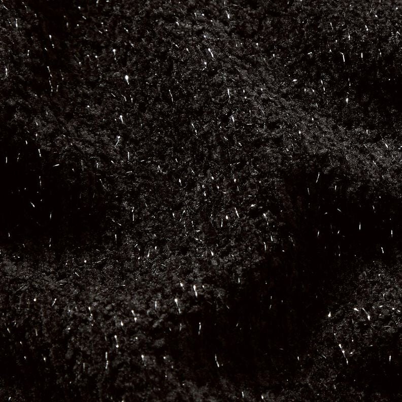 ciniglia maglia jacquard Glitter – nero/argento anticato effetto metallizzato,  image number 2