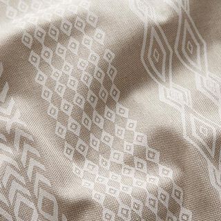 tessuto arredo mezzo panama righe stile etnico – naturale/bianco, 