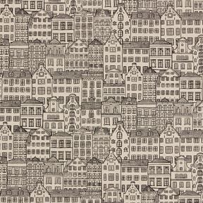 tessuto arredo mezzo panama Case a schiera – naturale/nero, 