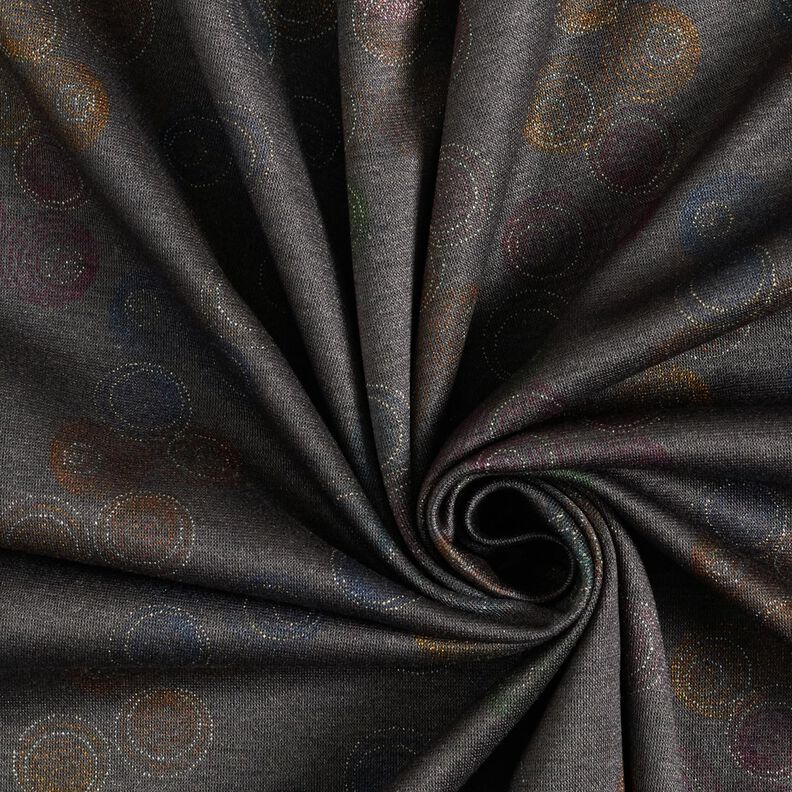 jersey di viscosa Cerchi variopinti – grigio pietra, image number 3