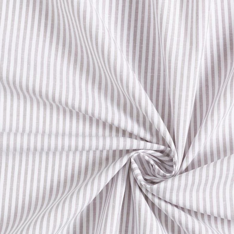 popeline di cotone righe, tinto in filo – grigio/bianco,  image number 5