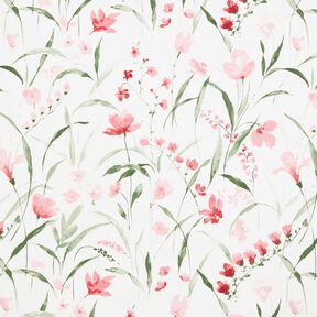 tessuto arredo mezzo panama Fresie – avorio/rosa chiaro, 