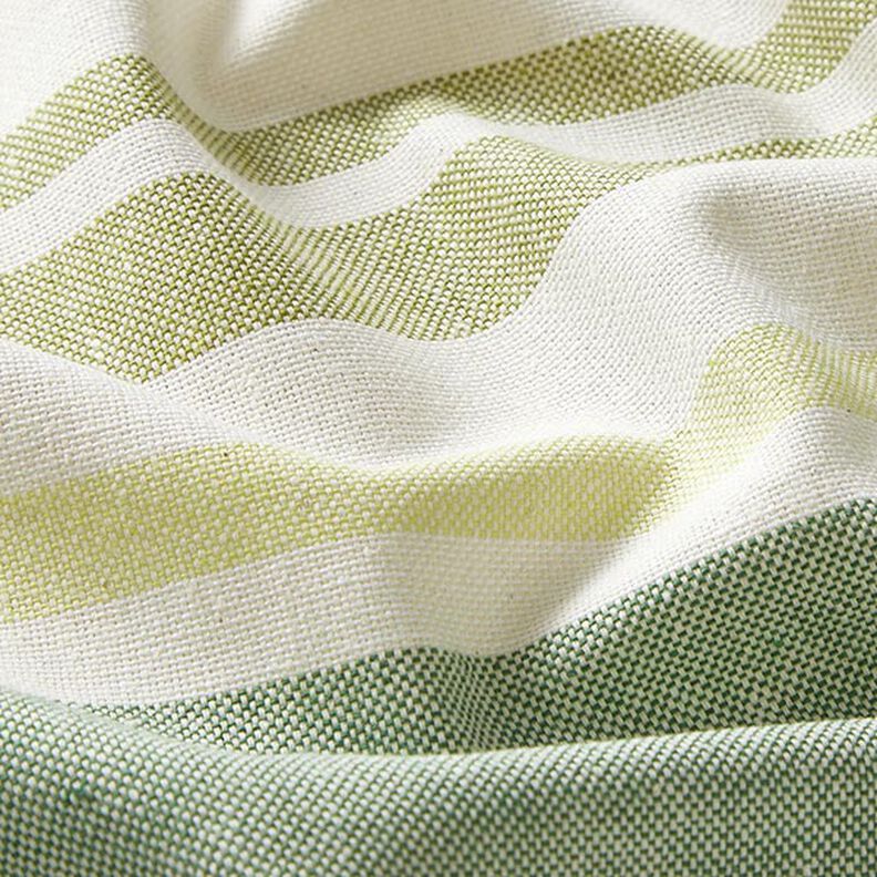 tessuto arredo mezzo panama Mix colorato a strisce riciclato – verde,  image number 2