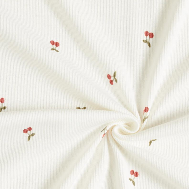 jersey a coste Ciliegine – bianco lana,  image number 3