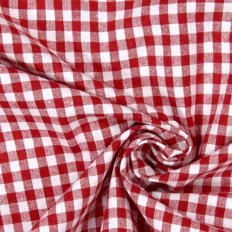 tessuto in cotone Quadro vichy 0,5 cm – rosso/bianco,  image number 2