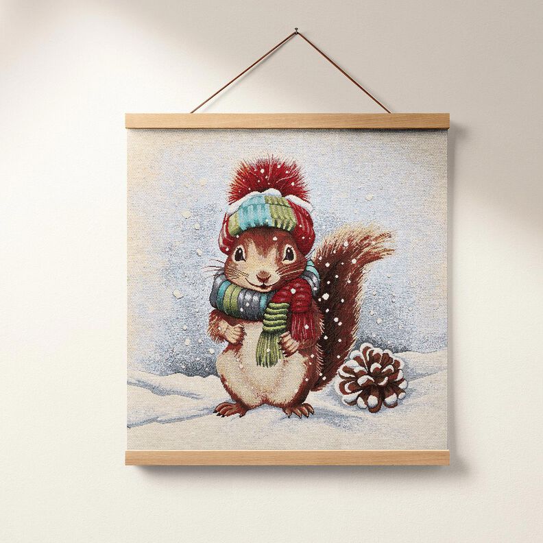 taglio di tessuto arredo gobelin Scoiattolo carino – beige chiaro/bronzo,  image number 6