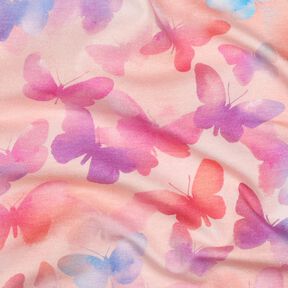 jersey di cotone farfalle colorate stampa digitale | Poppy Fabrics – rosé/blu, 