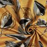 jersey di viscosa grandi foglie autunnali – giallo curry/grigio ardesia,  thumbnail number 3