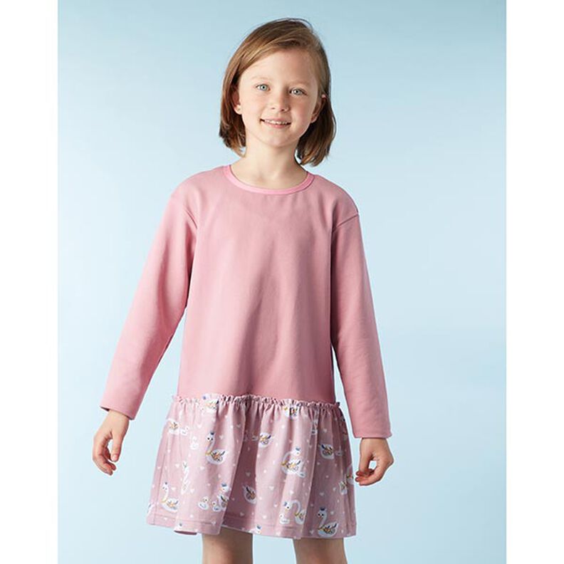 French terry leggero tinta unita – rosa antico scuro,  image number 5