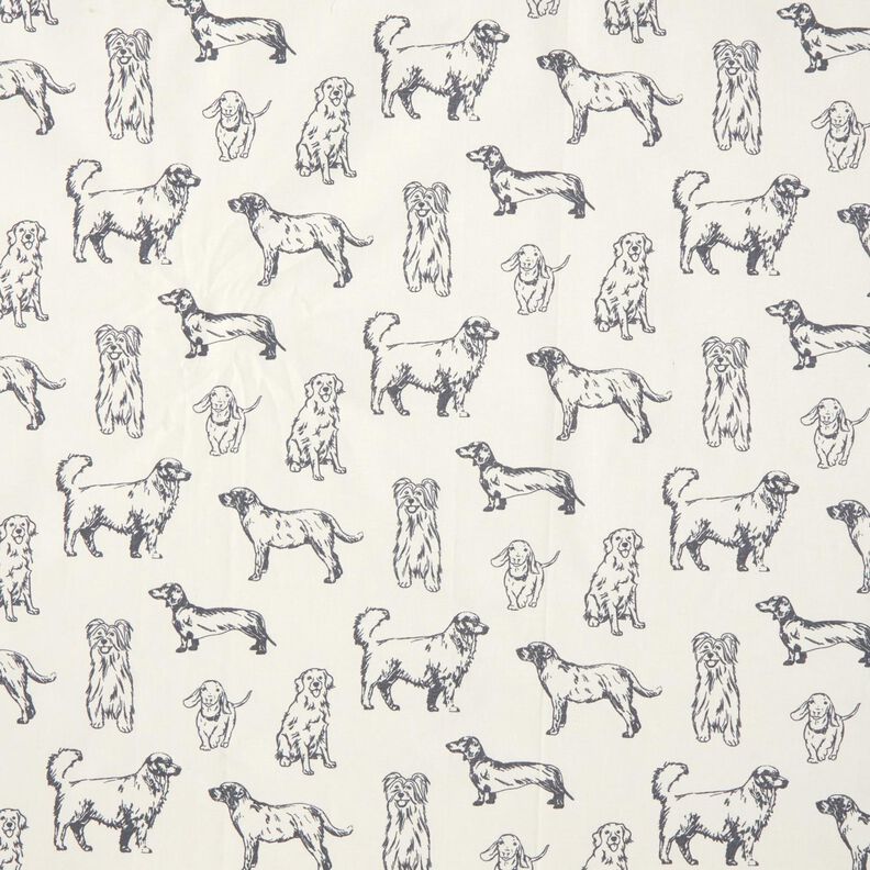 tessuto arredo tessuti canvas Cani – crema/grigio, image number 1