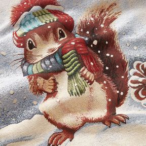 taglio di tessuto arredo gobelin Scoiattolo carino – beige chiaro/bronzo, 