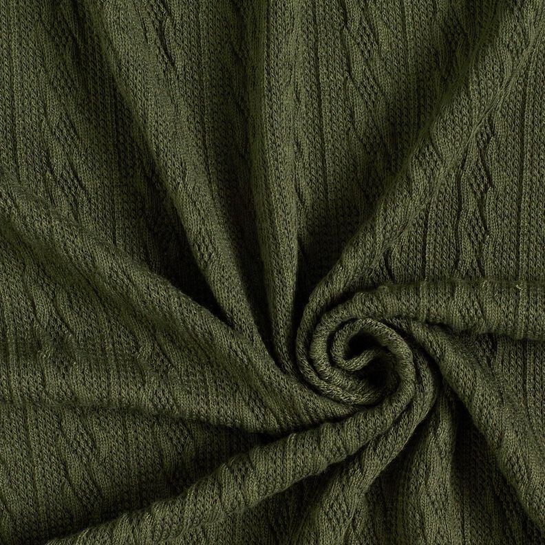 tessuto in maglia Motivo a treccia – pino scuro,  image number 3