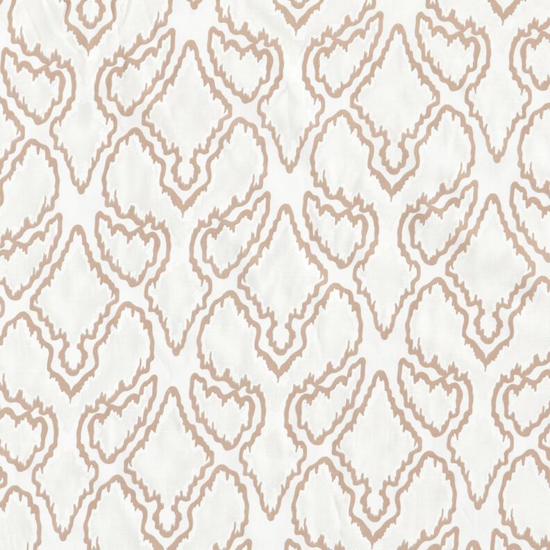 Tessuto in cotone a linee sinuose – beige/beige scuro, image number 1
